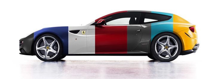 Ferrari FF - barevná paleta