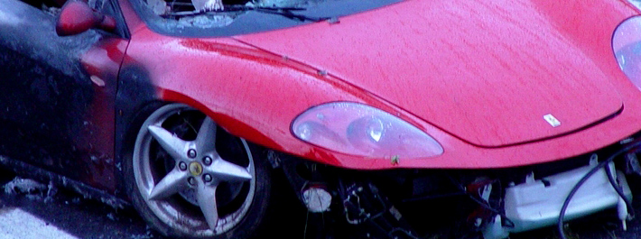 Ferrari 360 Modena crash